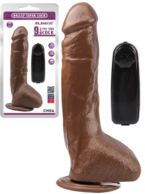 Mr. Marcus 9.9 inch Vibrating Dildo Brown