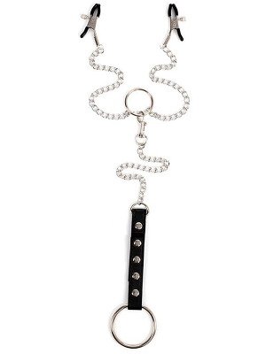 Nipple Clamps with Penis Ring
