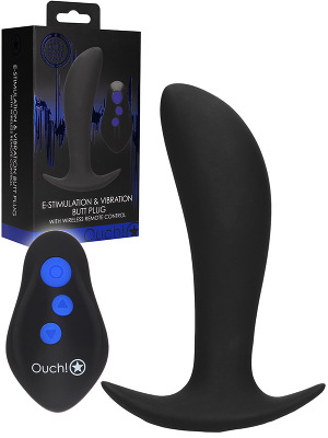 OUCH! E-stim Vibrating Butt Plug Wireless