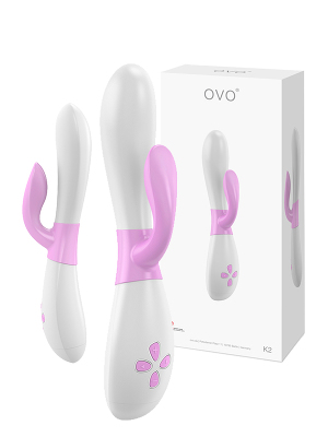 OVO K2 Rabbit Vibrator - Weiß/Pink