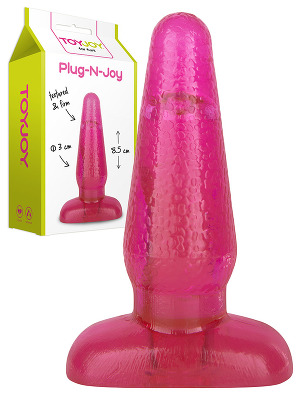 Plug-N-Joy Butt Plug - clear pink