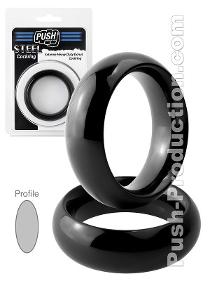 Push Steel - Extreme Heavy Duty Donut Cockring Black