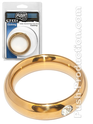 Push Steel - Golden Diamond Donut Cockring, B-Ware - 45mm