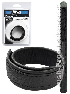 Push Xtreme Leather - Knoxville Cock & Ball Velcro Strap Small