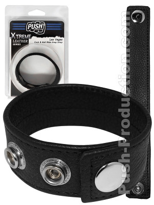 Push Xtreme Leather - Las Vegas Cock & Ball Wide Snap Strap