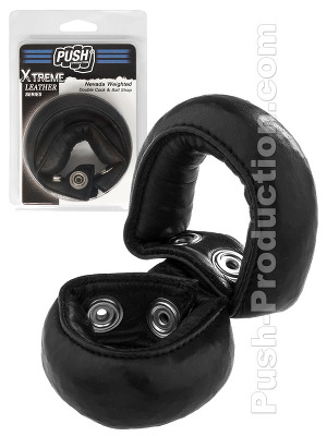 Push Xtreme Leather - Nevada Weighted Double Cock & Ball Strap