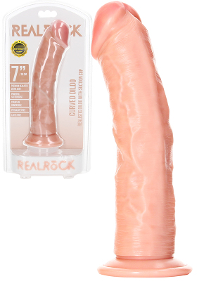 RealRock - Dildo 7 inch ohne Hoden - Curved Ultra Skin