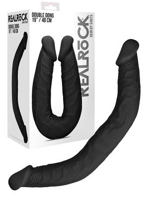 RealRock - Double Dong 19 inch - Schwarz