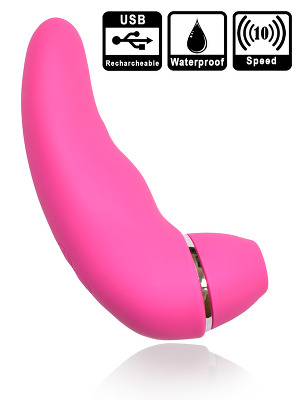 Silikon Klitoris Saug-Stimulator mit Vibration - Pink