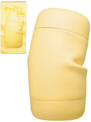 Tenga - Puffy Soft Masturbator Custard Yellow