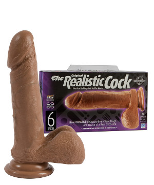 The Original Realistic Cock 6 inch - braun
