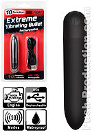 10 Function Extreme Vibrating Bullet - Rechargeable