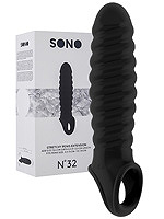 Dehnbarer Penis Vergrößerungs-Sleeve schwarz - SONO No.32