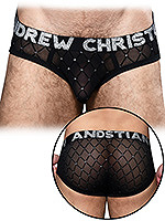 Diamond Mesh Brief Almost Naked - Schwarz