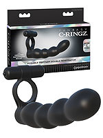 Fantasy C-Ringz - Posable Partner Double Penetrator Black