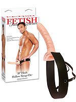 Fetish Fantasy - 10 inch Hollow Strap On Flesh