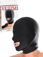 Fetish Fantasy - Spandex Open Mouth Hood Black