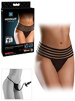 Hookup Panties - Crotchless Love Garter mit Plug