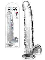 King Cock - 11 inch with Balls Clear