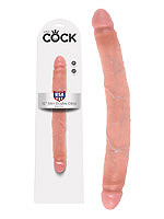 King Cock - 12 inch Slim Double Dildo Flesh