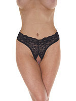 Open G-String - schwarz - One Size