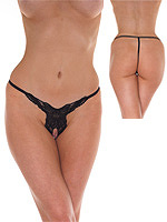 Open G-String - schwarz - One Size