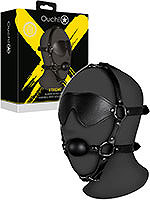 OUCH! Xtreme Blindfold Head Harness Solid Ball Gag