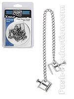 Push Xtreme Fetish - Press Nipple Clamps With Chain