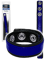 Push Xtreme Leather - Leather Cockring Strap Band Blue