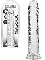 RealRock - Dildo 9 inch ohne Hoden - Crystal Clear