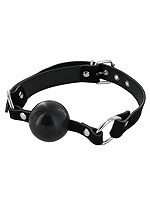 Rubber Ball Gag 40 mm mit Lederriemen