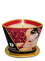 Shunga - Massage-Kerze Romance 170ml - Prickelnder Erdbeerwein