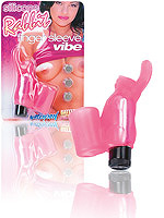 Silicone Rabbit Finger Sleeve Vibrator - Pink