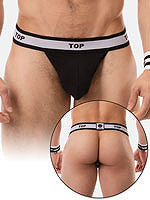 Suspender Top - Schwarz/Weiss