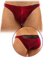 Tiffany's Velvet Low Cut Brief - Weinrot