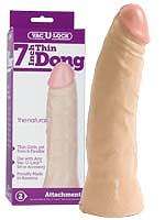 Vac-U-Lock - 7 inch Thin Natural Dong