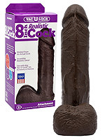 Vac-U-Lock - 8 inch Realistic Cock Chocolate