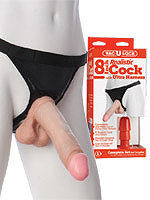 Vac-U-Lock Set - 8 inch Realistic Cock natur + Harness